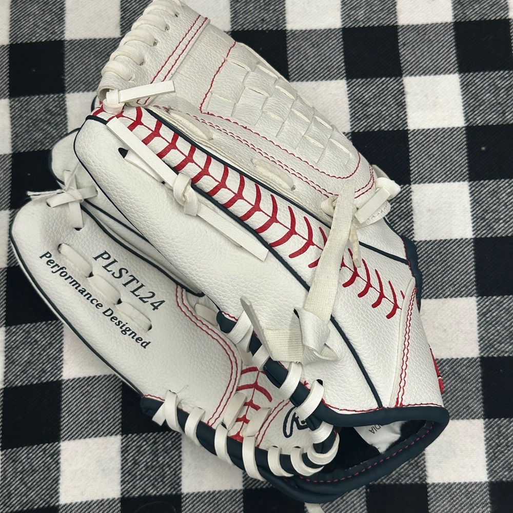 Rawlings White Red St. Louis Cardinals Kids Baseball Glove for a left Hander - Picture 8 of 10